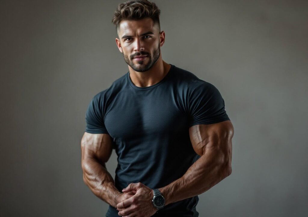 attractive male body builder