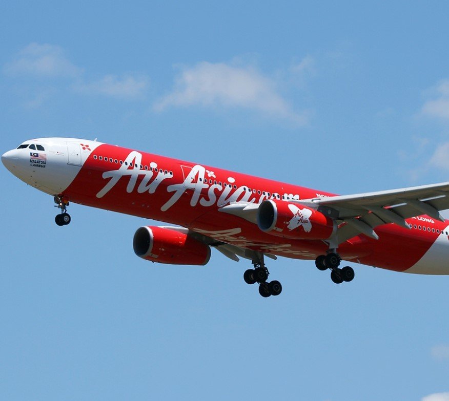 AirAsia airplane over Phuket