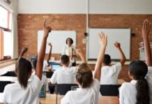 Israeli students in a classroom