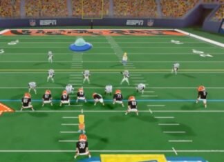 simpsons themed football broadcast