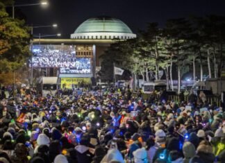 south korea president travel ban protest