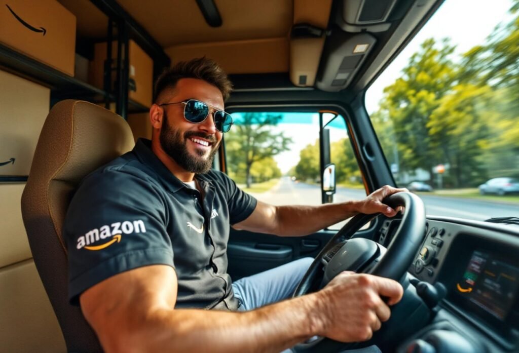 amazon driver delivering a product