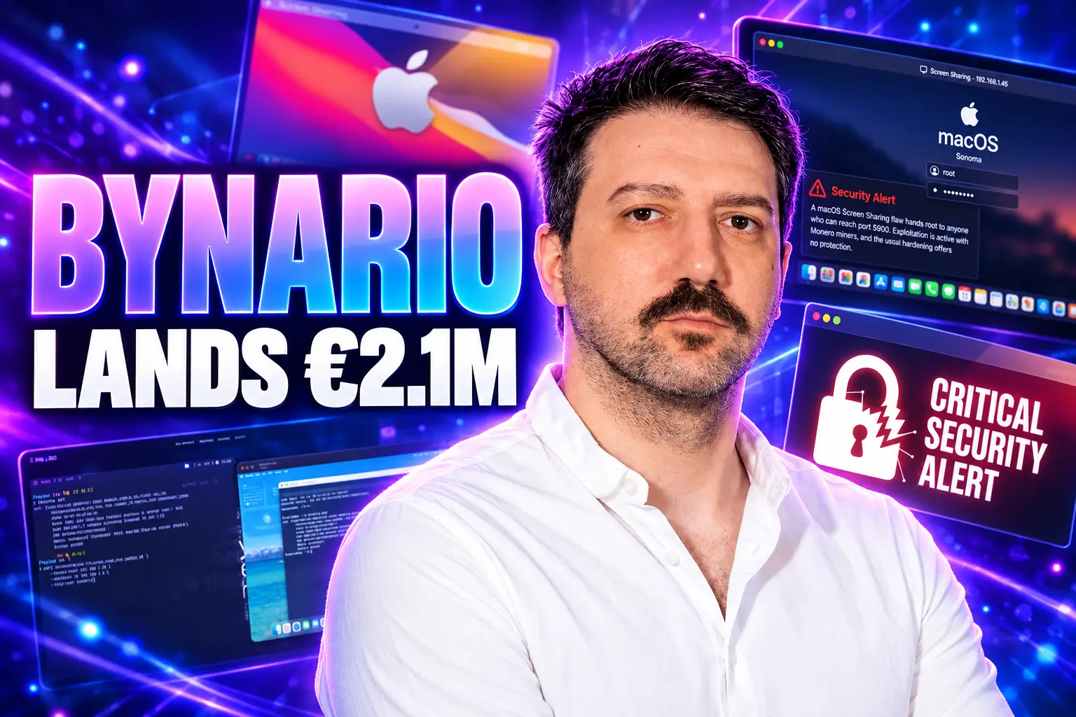 Bynario lands 2.1 million after Apple Screen Sharing bugs