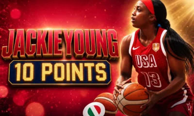Jackie Young 10 points Team USA Italy 55-52
