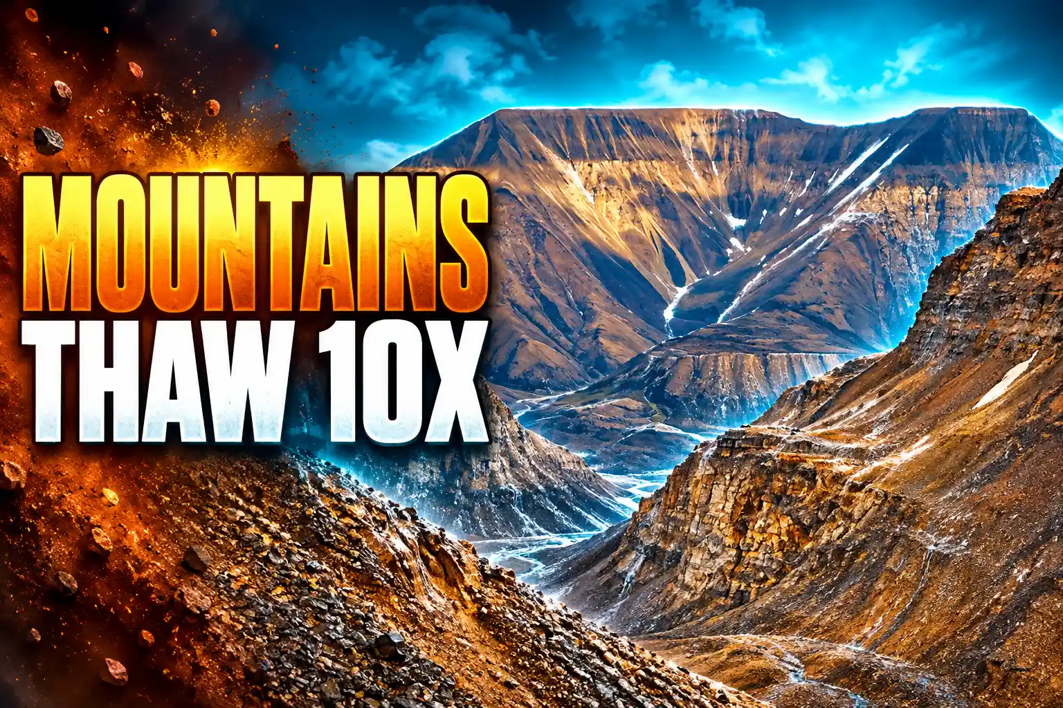 mountains thaw 10 times faster than Arctic permafrost