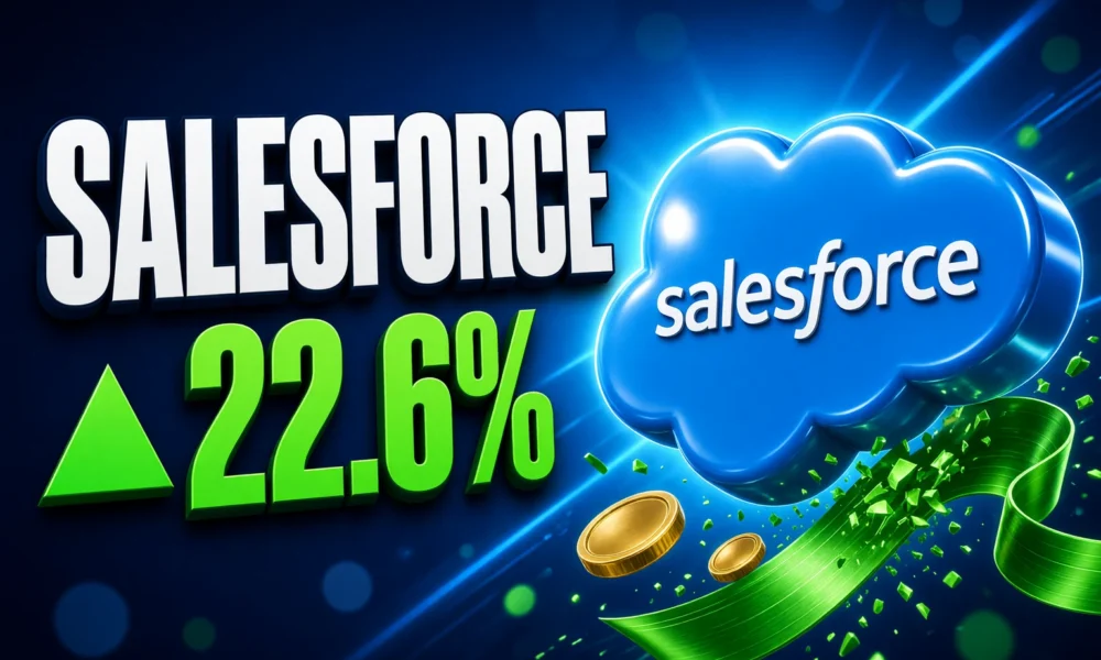 Salesforce stock jumps 22.6 percent after Agentforce ARR