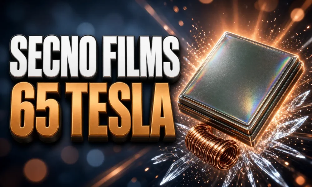 SECNO nickelate films superconductivity past 65 tesla