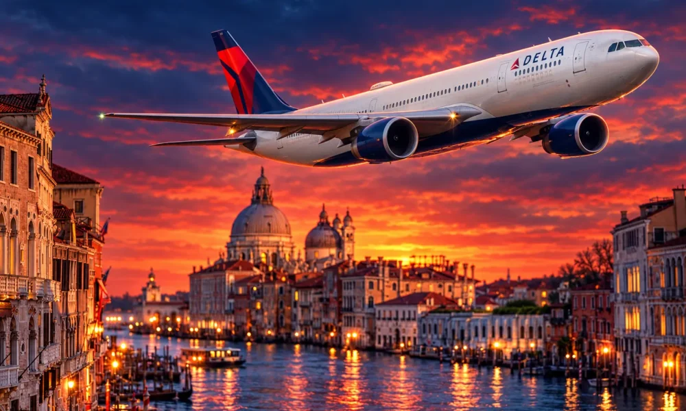 Delta Boston Venice and Detroit Athens routes