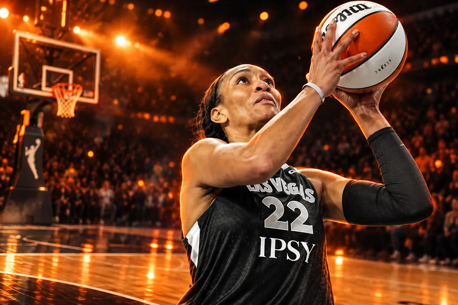 A'ja Wilson two 1000-point seasons Aces sweep