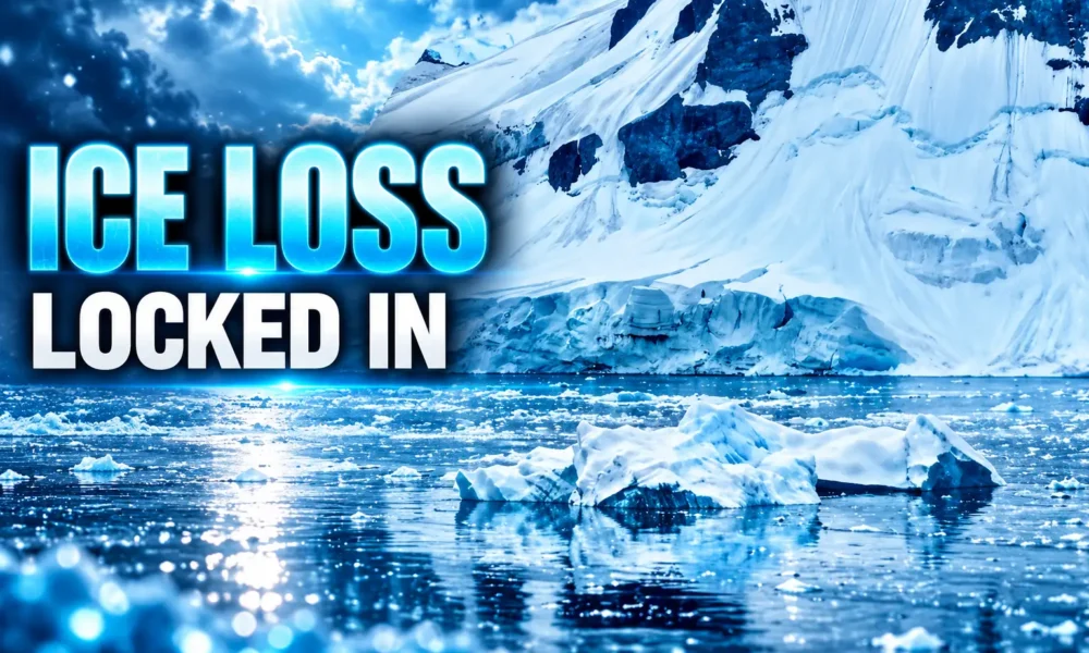 Antarctic ice sheet mass loss locked in at 1.5 degrees