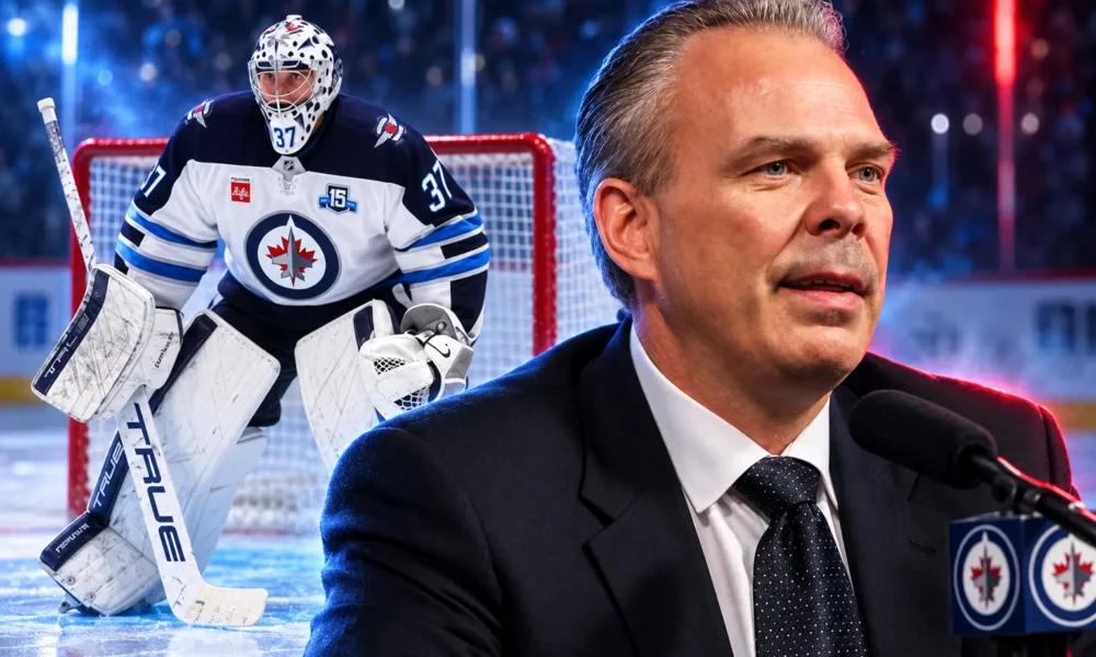 Cheveldayoff suspends Hellebuyck for skipping Jets camp