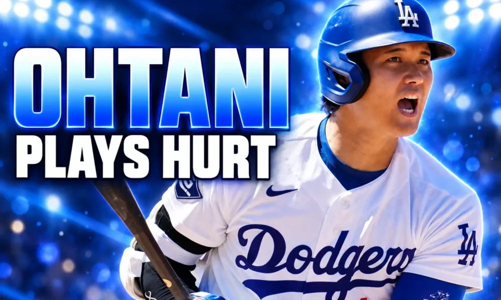 Shohei Ohtani NLDS Game 1 biceps knee injury Dodgers